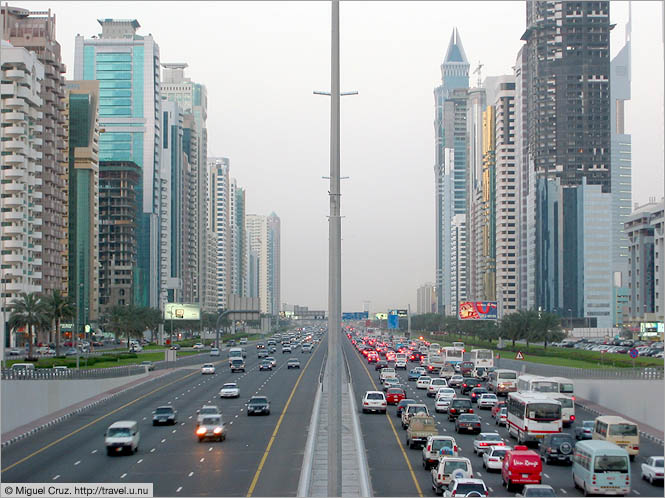 United Arab Emirates: Dubai: Skyscrapers and freeways