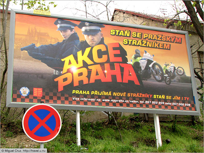 Czech Republic: Prague: Police recruiting ad