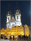 Old Town Square at night