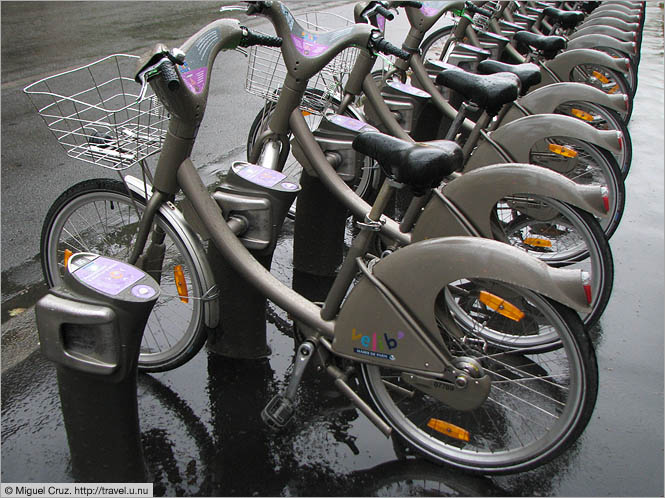 France: Paris: Velib bikes