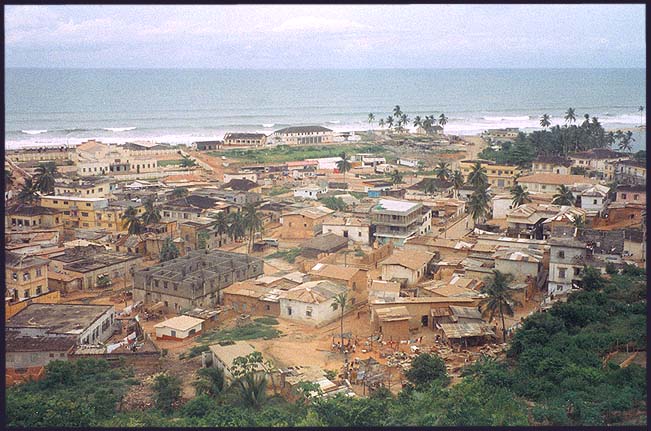 Ghana: Cape Coast: Hilltop view of Cape Coast