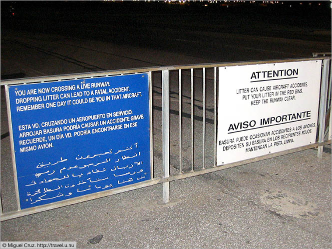 Gibraltar: Runway warnings