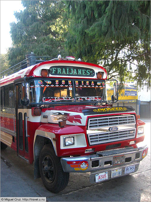 Guatemala: Guatemala City: Typical bus