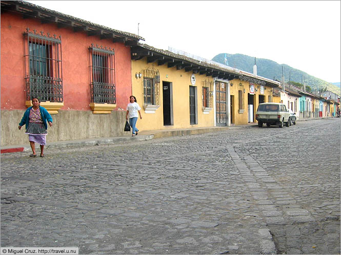 Guatemala: Antigua: Colorful houses