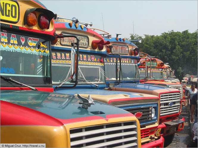 Guatemala: Antigua: Beautiful buses