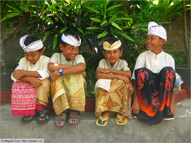 Indonesia: Bali: Boys dressed up for temple