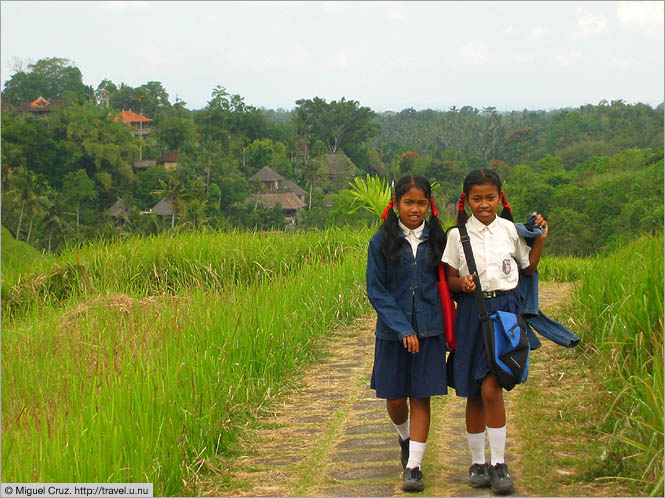 Indonesia: Bali: Walking home from school