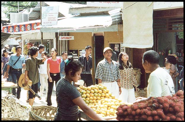 Indonesia: Sumatra: Weekend revelers in Bukit Lawang