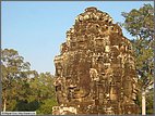 Bayon temple heads basking in the sunshine