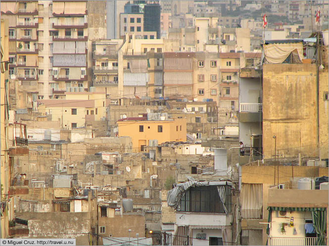 Lebanon: Beirut: Dense housing across the river