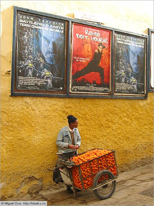 Morocco: Fes: Orange seller