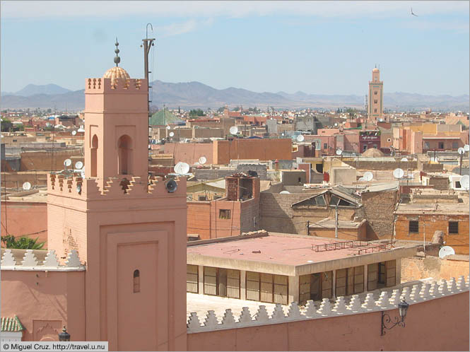 Morocco: Marrakech: Rooftops and Atlas Mountains