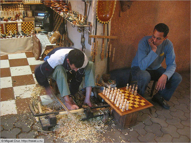 Morocco: Marrakech: Chess piece maker