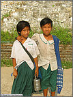 Burmese schoolgirls