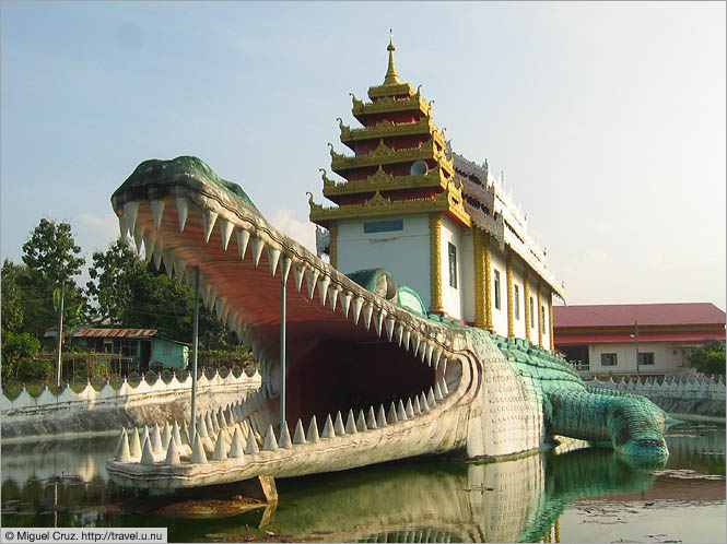 Burma: Myawaddy: Crocodile temple
