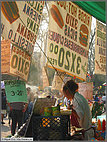 Inside the food stand