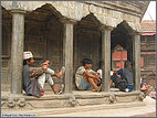 Hanging around the temple