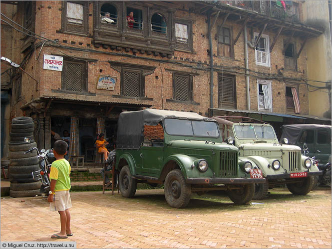 Nepal: Kathmandu: Vintage police cars