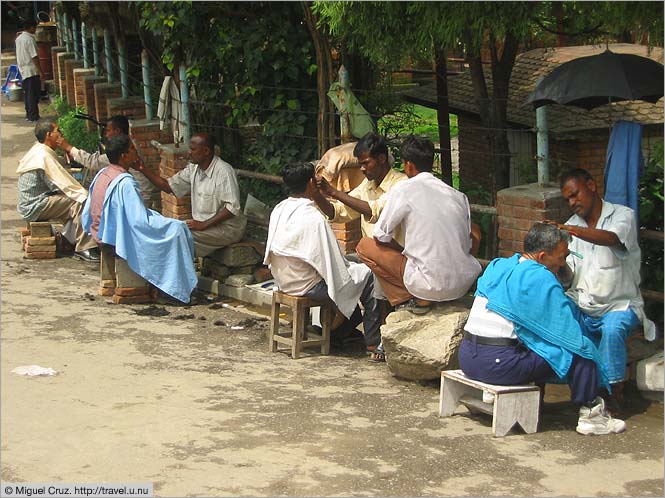 Nepal: Kathmandu: Street stylists
