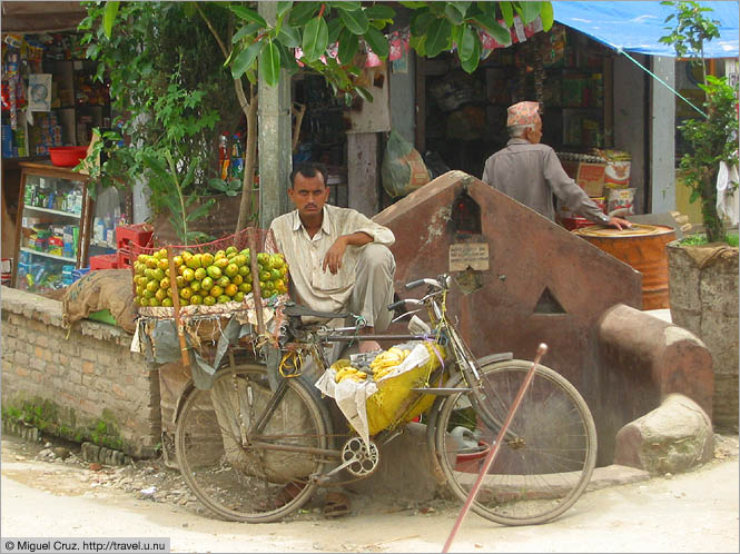 Nepal: Kathmandu: Mango seller