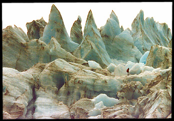 New Zealand: South Island: Glacier close-up