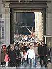 Entering the mosque