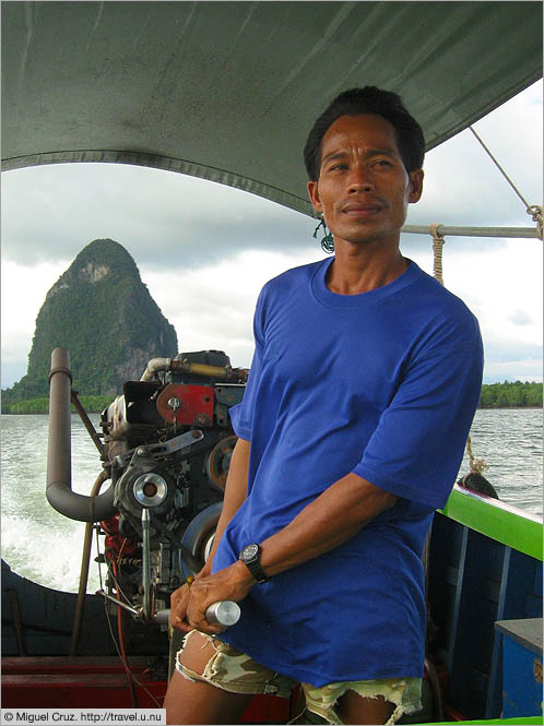 Thailand: Phuket & Phang Nga: Long-tail boat captain