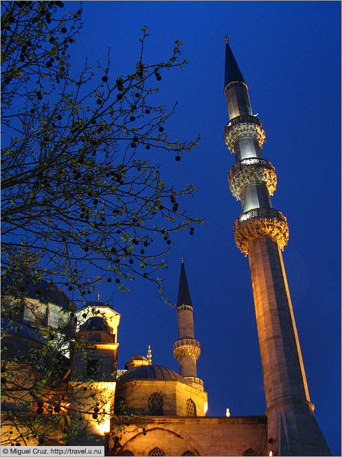 Turkey: Istanbul: New Mosque at twilight