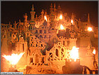 Sand castle by night