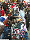 High-tech photographer in Times Square