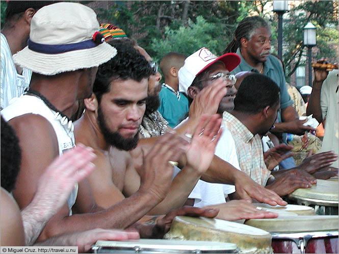 United States: Washington DC: Meridian Hill drummers