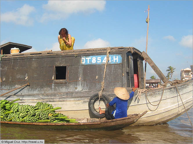 Vietnam: Mekong Delta: Banana boat